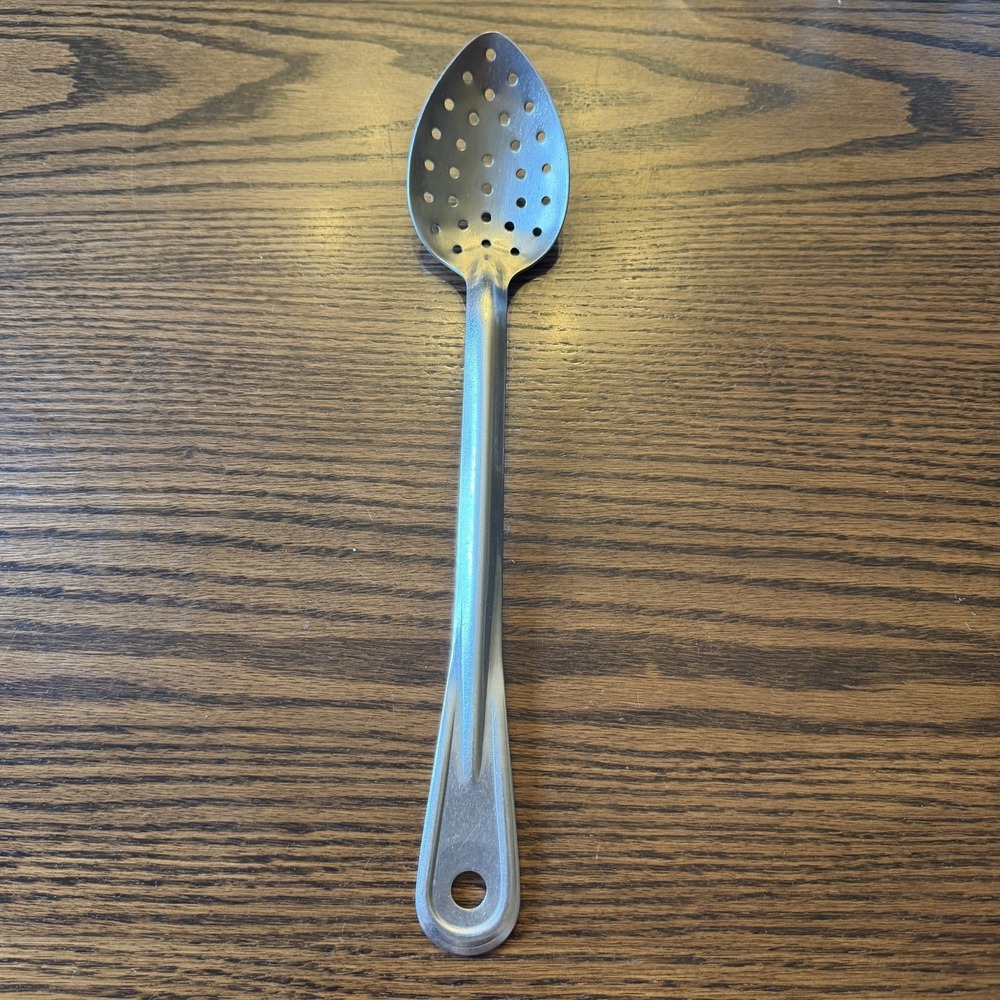 Vintage T&S Bluestreak Commercial Perforated Serving Spoon